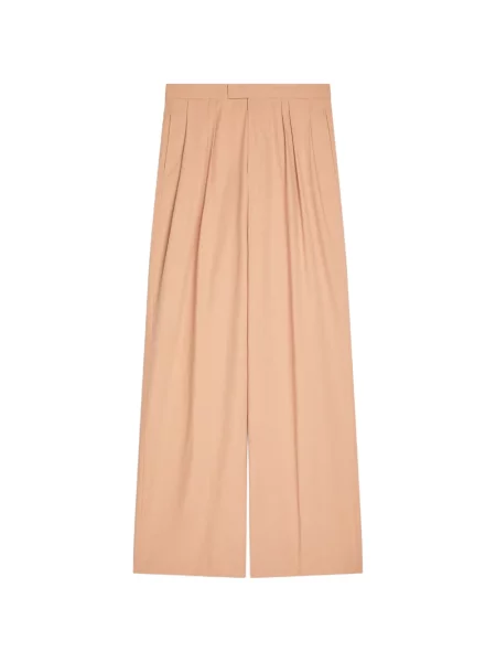 Pantaloni Dries Van Noten plisate din poplin