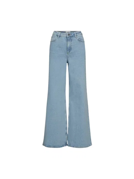 Szerokie jeansy Nümph niebieskie