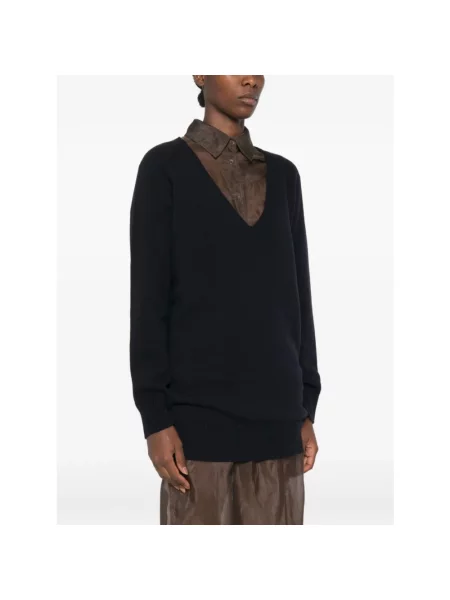 Sweter Mm6 Maison Margiela wełniany czarny