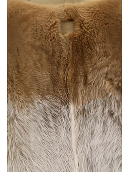 Cardigan Loewe din piele de oaie maro