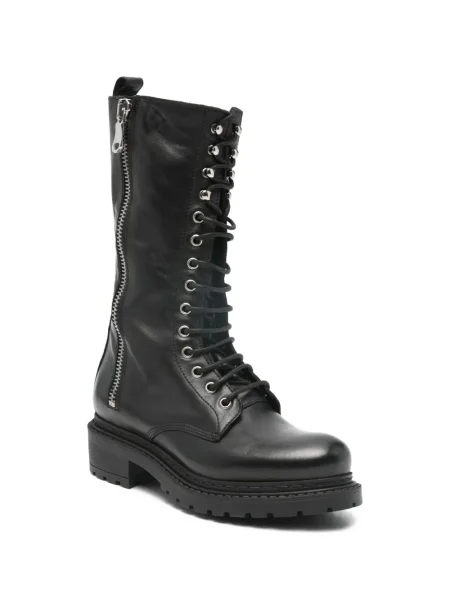 Botine Metisse cu șireturi din dantelă negru