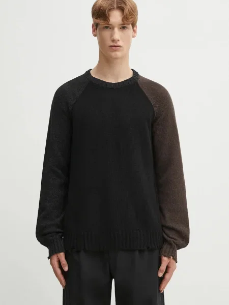 Volnen pulover Maison Margiela črna