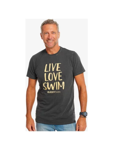 Koszulka do pływania BuddySwim Live Love z krótkim rękawem S czarna