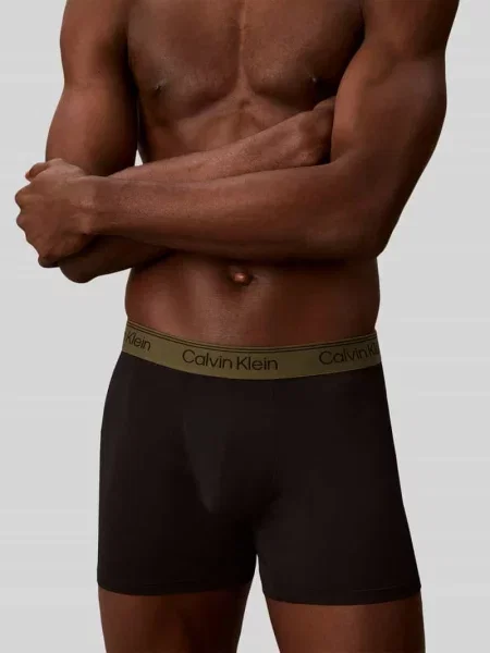 Majtki & obcisłe bokserki z elastycznym pasem z logo w zestaw 3 szt. model BOXER BRIEF' Calvin Klein Underwear czarne