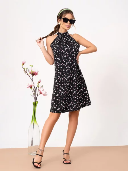 ISSA Plus Сукня міні без підкладки чорний