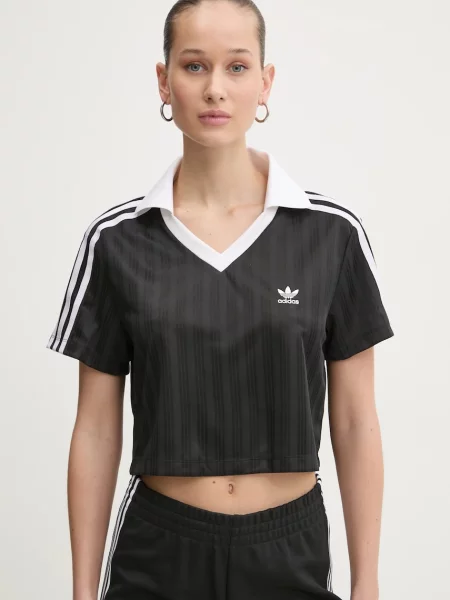 Adidas Tricou adicolor Football Jacquard negru