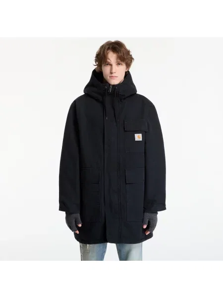 Kurtka Carhartt WIP Boreal Parka UNISEX Black Stone Canvas S czarna
