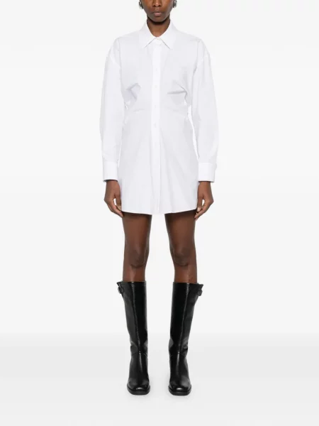Mini rochie tip cămașă Alexander Wang de costum mini alb
