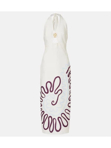 Rochie maxi Cala De La Cruz de in cu imagine de costum alb