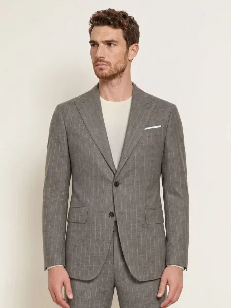 Joop! Oblekové Sako Hatchgon Slim Fit dark beige béžové