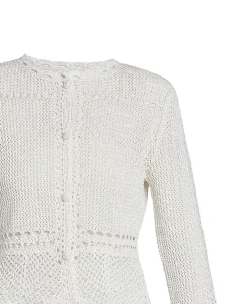 Cardigan Erdem tricotate alb