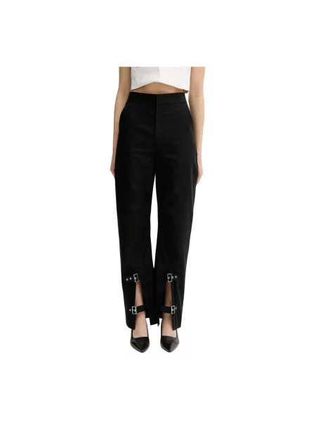 IRO spodnie proste high waist czarny