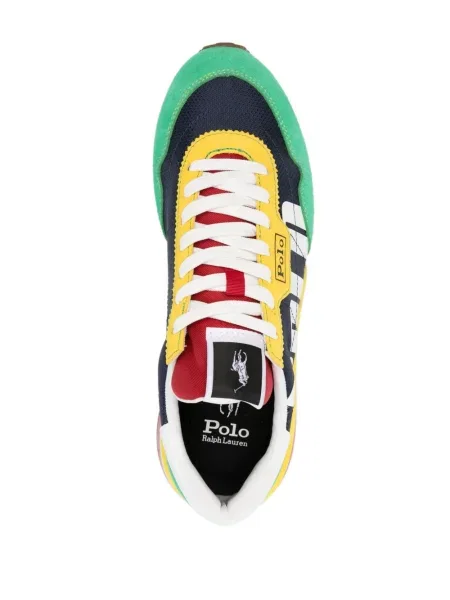 Кожена каубой шапка Polo Ralph Lauren бродирана синьо