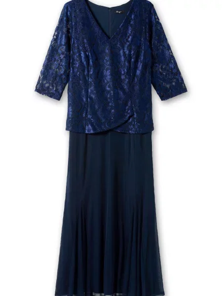 SHEEGO Rochie de seară noapte albastru