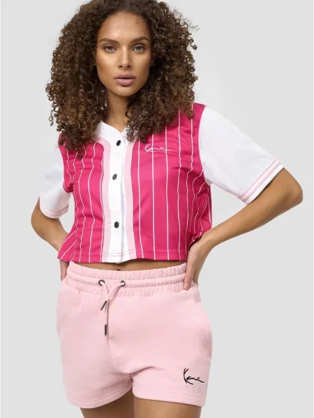Karl Kani Tricou roz / roz alb