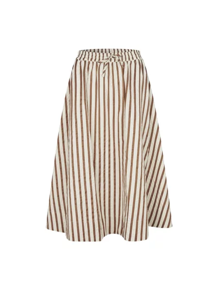 Spódnica midi Lollys Laundry do kolan brązowa