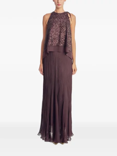 Rochie maxi Irina Schrotter cu paiete maro