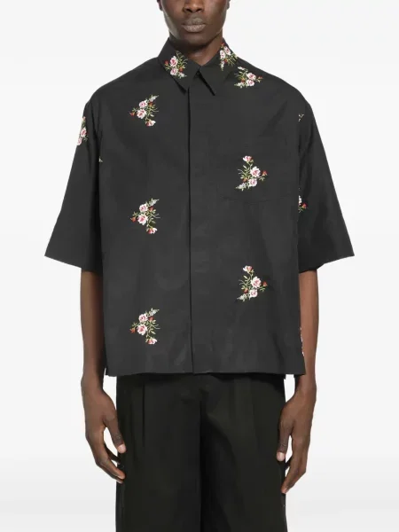 Květinová košile Simone Rocha černá