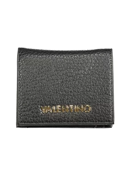 Lniany portfel Valentino Bags czarny