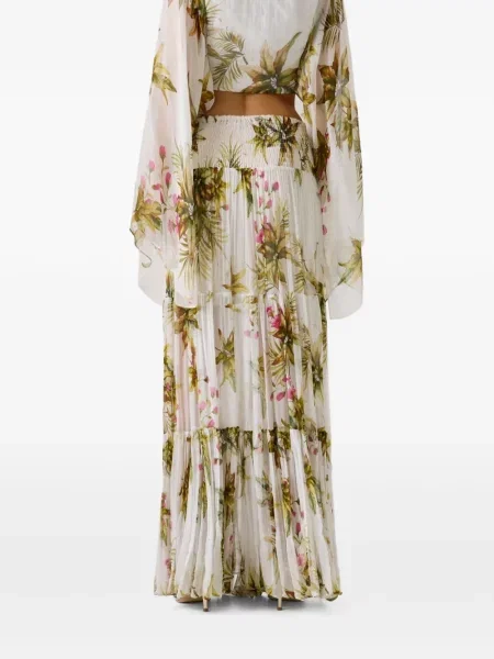 Fusta maxi Guess cu model floral cu imagine alb