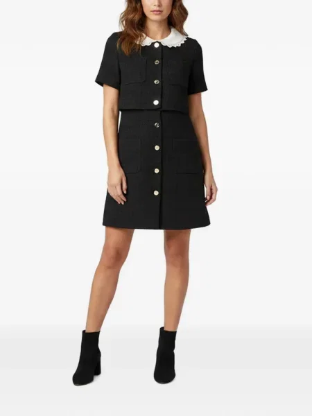 Rochie mini Sandro din tweed negru