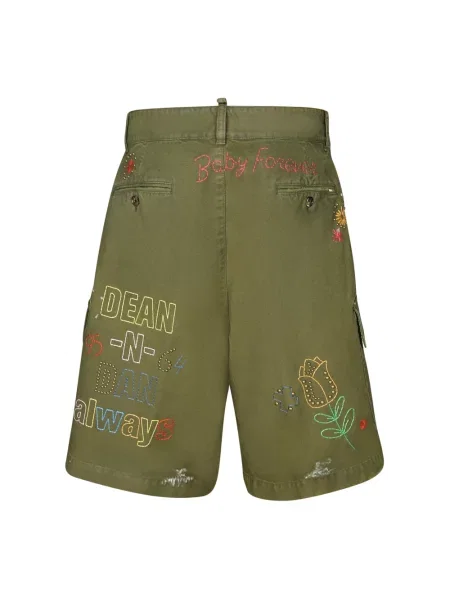 Szorty cargo Dsquared2 zielone