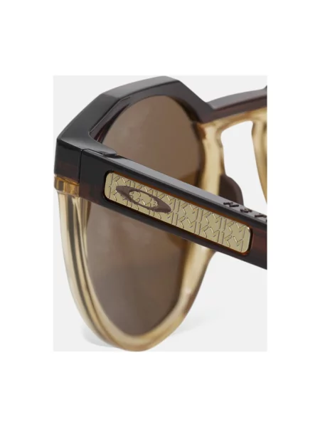 Okulary przeciwsłoneczne Oakley HSTN Kylian Mbappé Signature Series dark amber/light curry brązowe