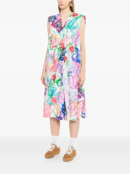 Rochie Jnby cu model floral cu imagine alb