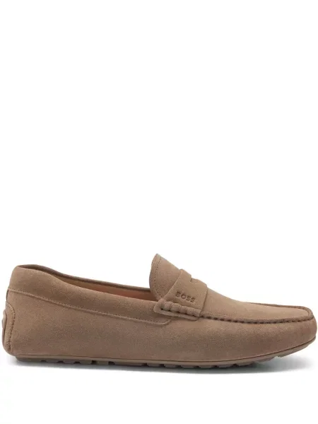 Pantofi loafer Boss din piele de căprioară