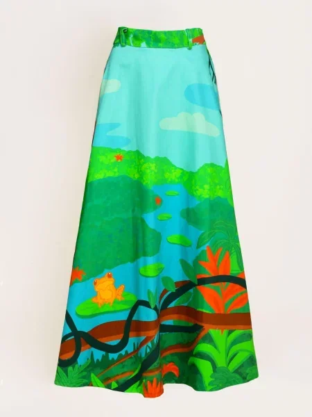 Pineapples Don't Have Sleeves Sukňa Amacayacu National Park Skirt' zelená