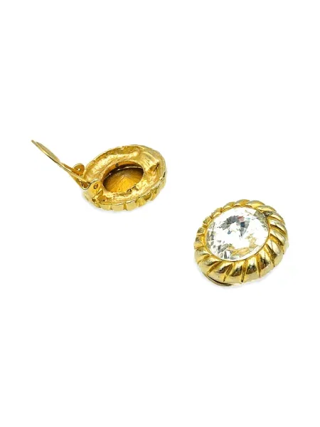 Обеци Jennifer Gibson Jewellery с кристали златисто