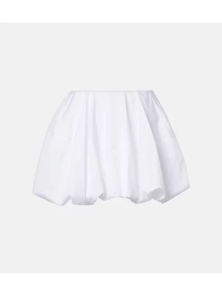 Spódnica Alaïa z niską talią popelinowa biała