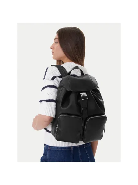 Calvin Klein Rucsac Webbing Strap Flap negru