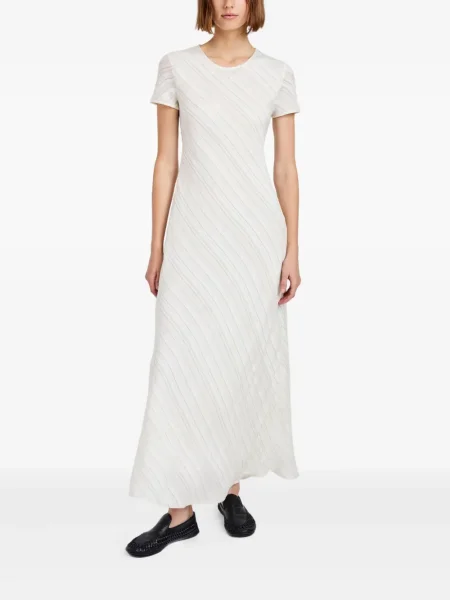 Костюм макси рокля Proenza Schouler White Label на райета бяло