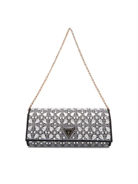 Guess Дамска чанта Elsie Mini сребрист