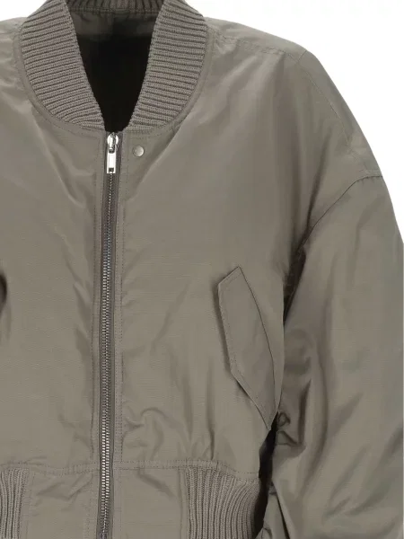 Geacă bomber Rick Owens cu volane gri