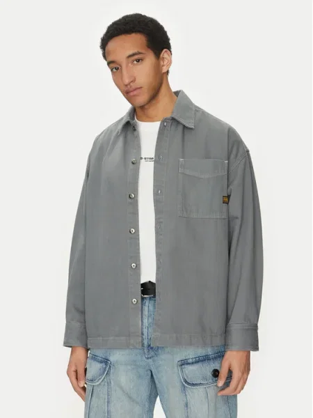 G-Star Raw Cămașă Boxy Fit gri
