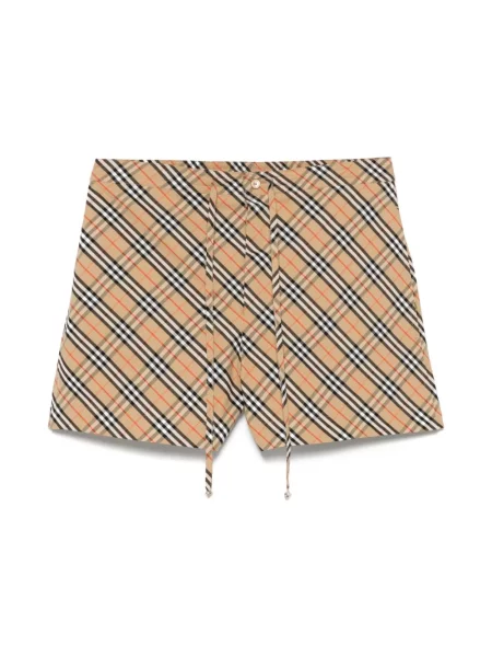 Spódnica-szorty Burberry w kratkę wiązane beżowe