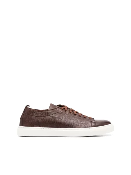 Sneakersy Henderson skórzane brązowe