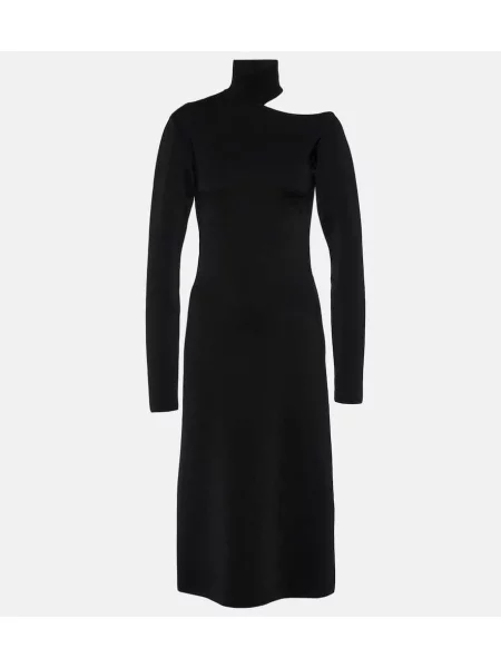 Sukienka midi Ferragamo z dżerseju do kolan garniturowa czarna