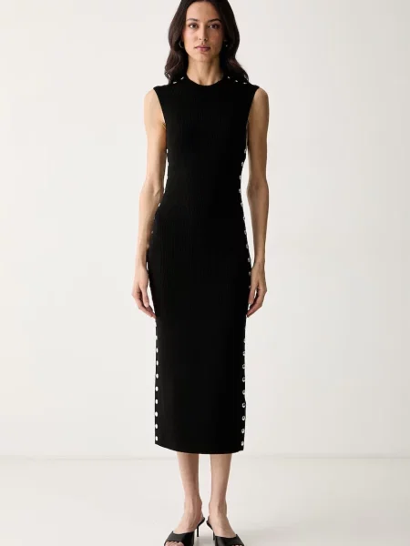 Karl Lagerfeld rochie cu vâscoză negru