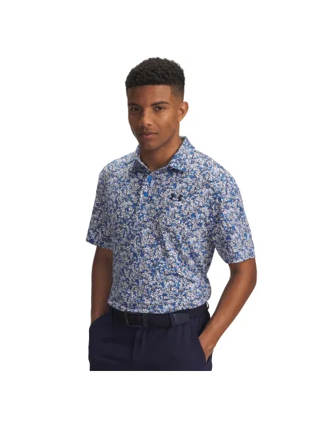 Polo Under Armour cu imagine albastru