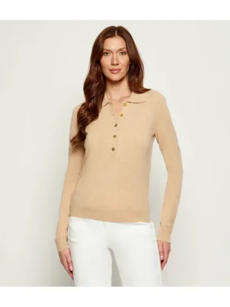 Elisabetta Franchi De lână pulover cu adaos de cașmir bej