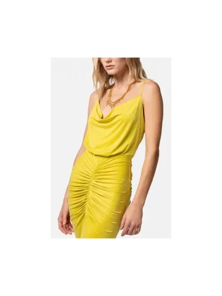 Sukienka maxi Elisabetta Franchi żółta