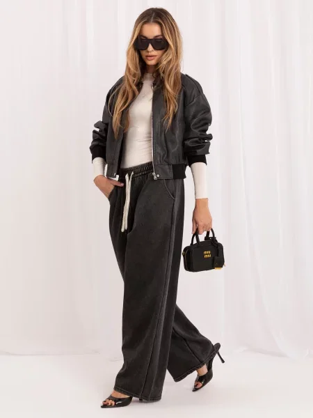 Hlače Italy Moda crna