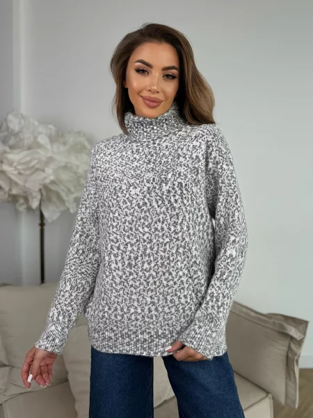 Светр ISSA Plus темно-сірий кашемір сірий