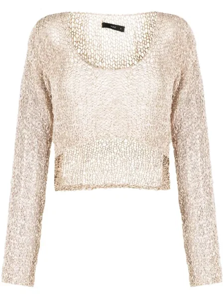 Cropp pulover Voz tricotate maro