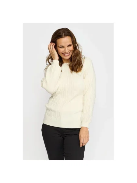Dzianinowy sweter 2-biz beżowy