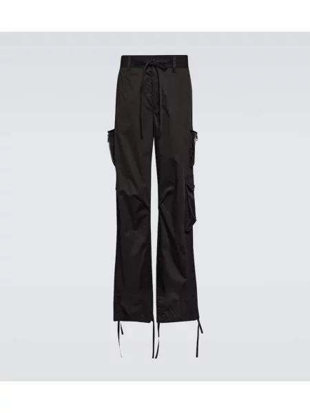 Hlače z visokim pasom Dolce&gabbana z visokim pasom črna