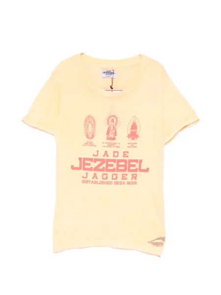 Tricou Jade Jagger cu imagine portocaliu